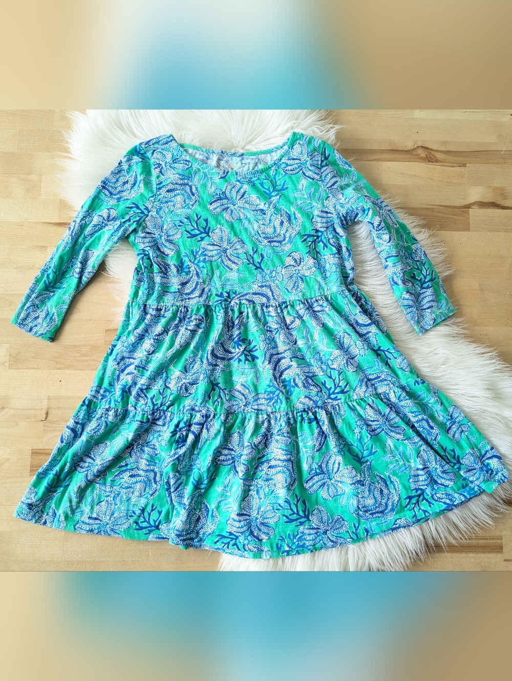 {Lilly Pulitzer} Keepin It Reel Tiered Little Girl Dress Multiple Sizes!
